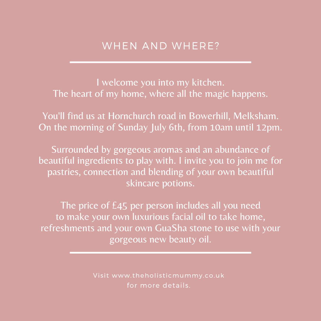 Botanical Facial Oil Workshop