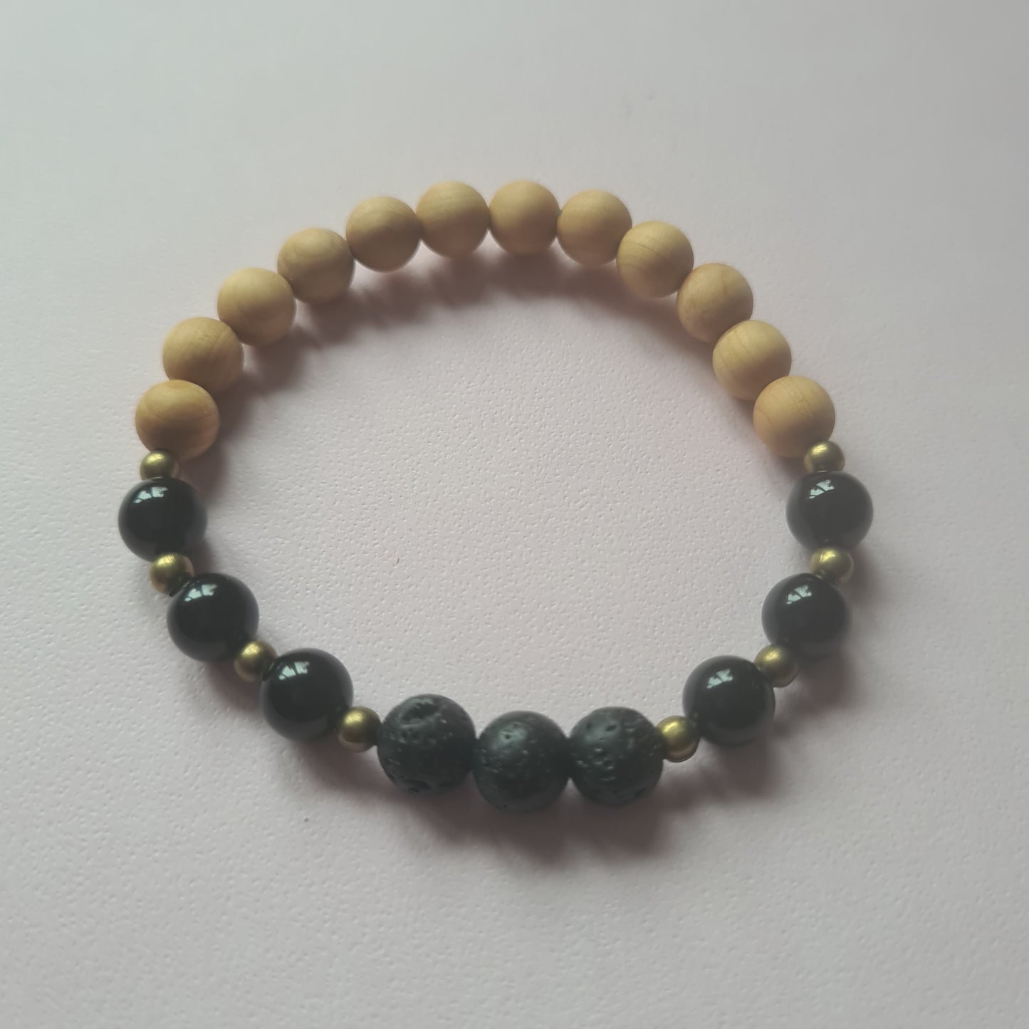 Thuja Wood & Crystal Diffuser Bracelet