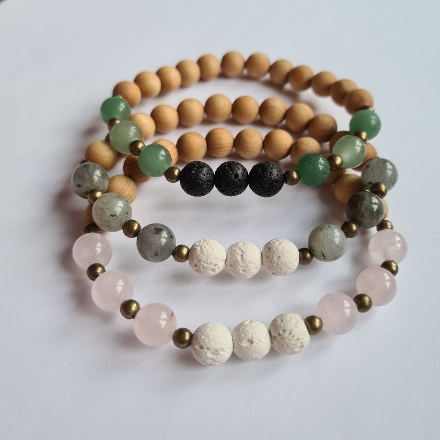 Thuja Wood & Crystal Diffuser Bracelet